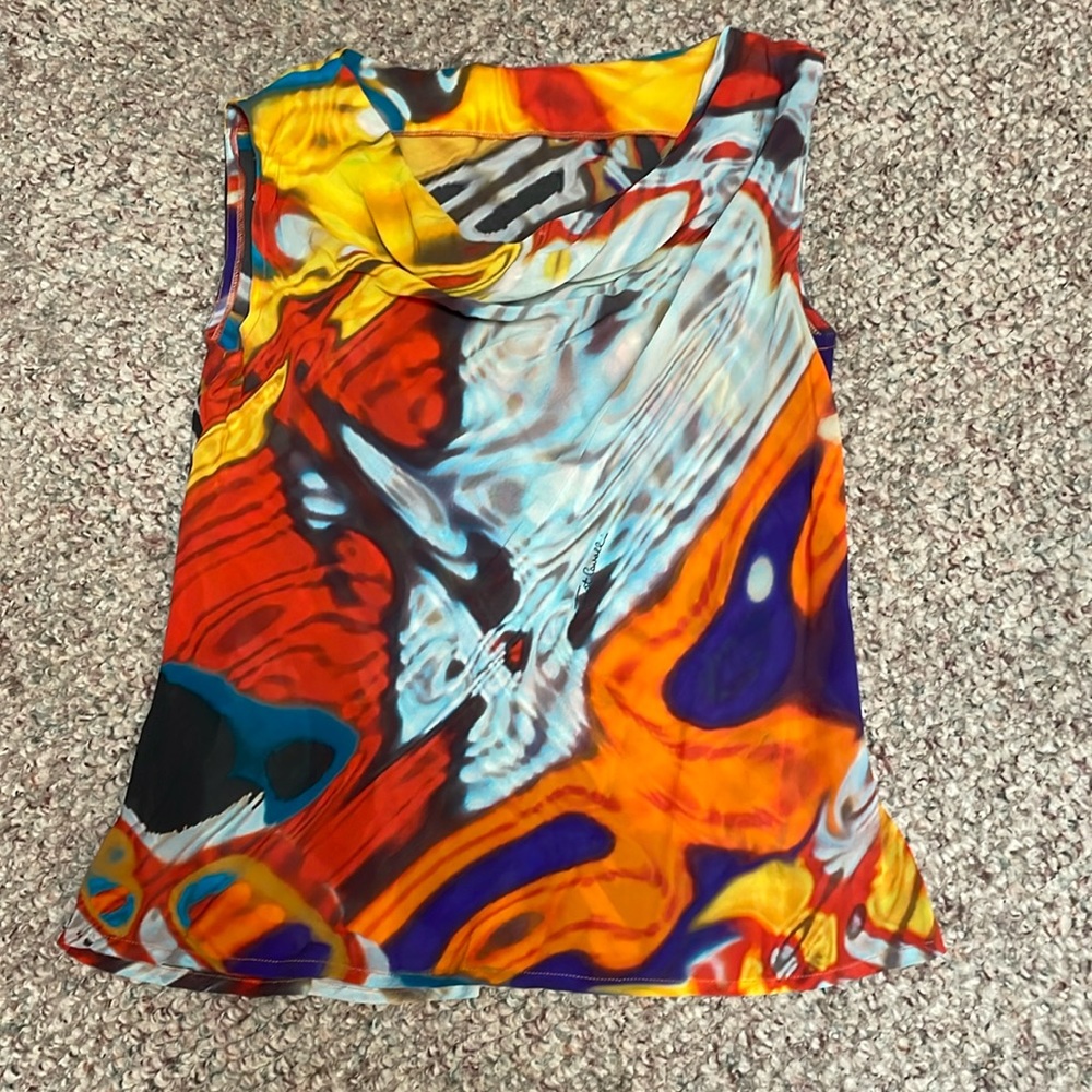 Roberto Cavalli Multicolor Abstract Top
